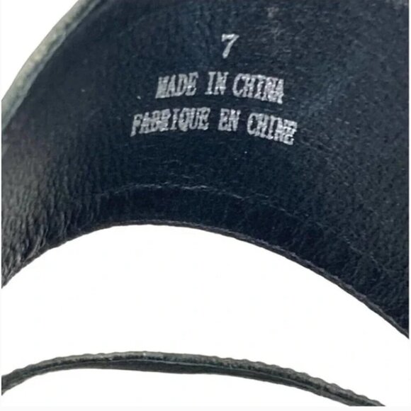 Jeffrey Campbell Black Slide Wedge Sandals - Size 7 - Picture 7 of 7